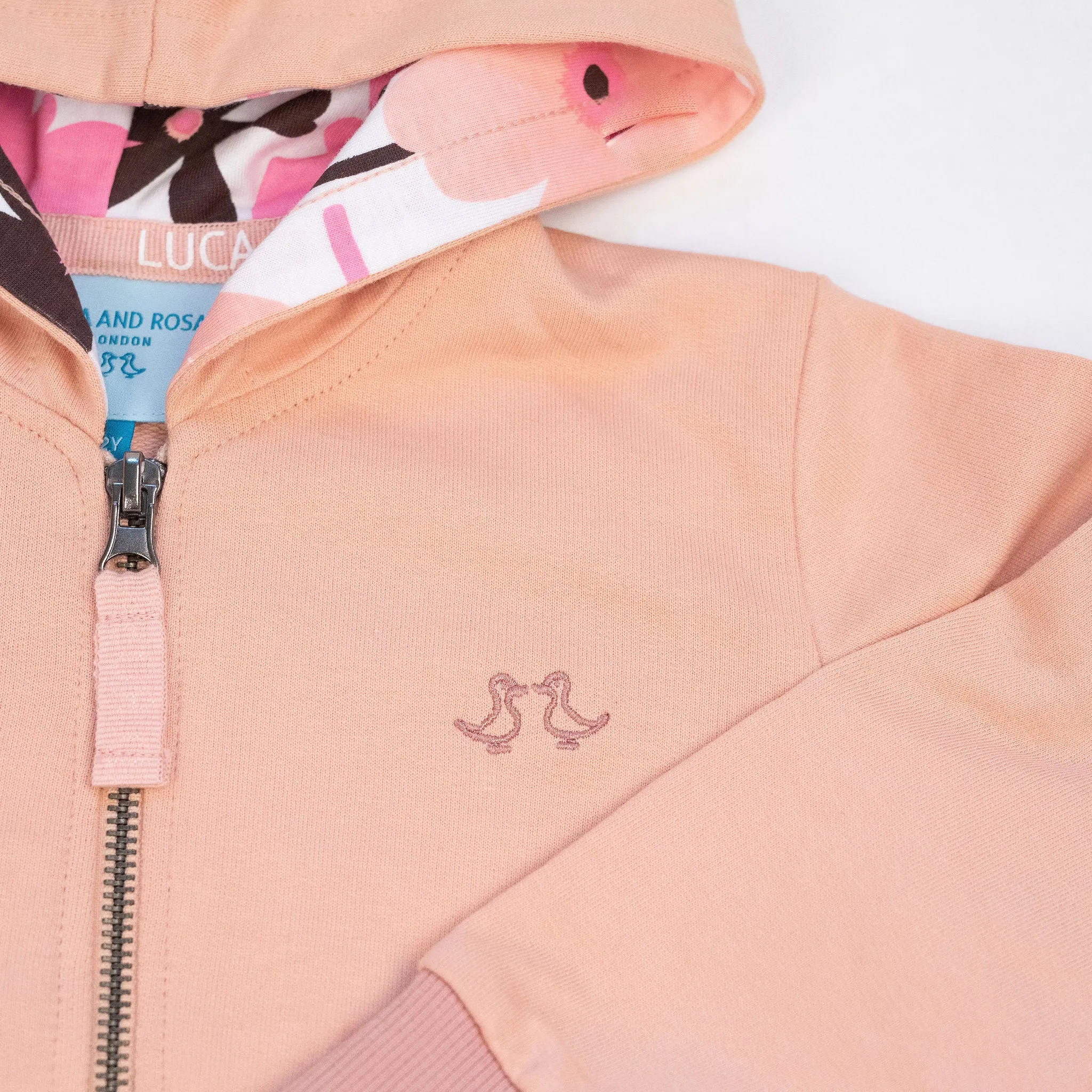 Girls Pink Jersey Lounge Hoodie