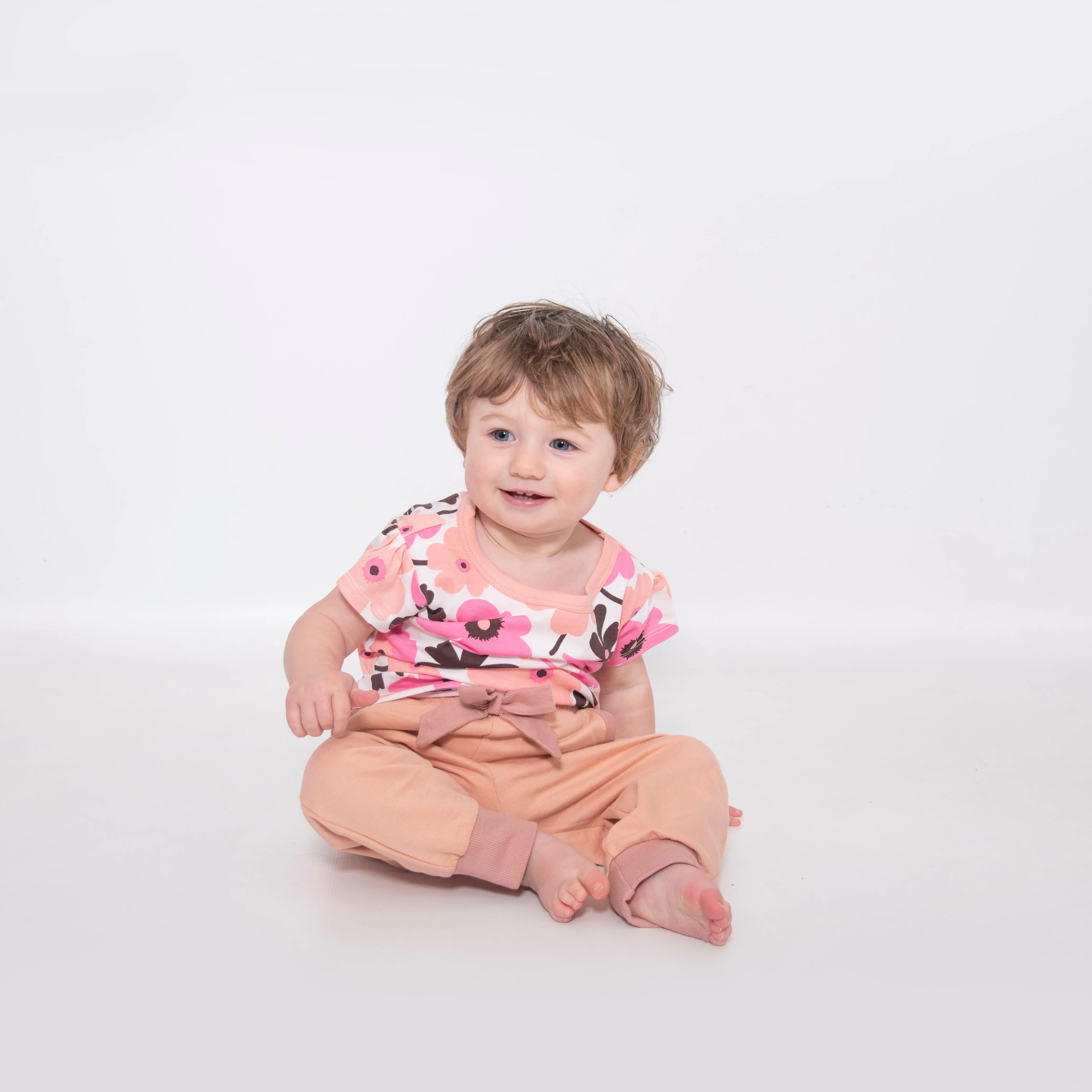Girls Pink Jersey Lounge Tee