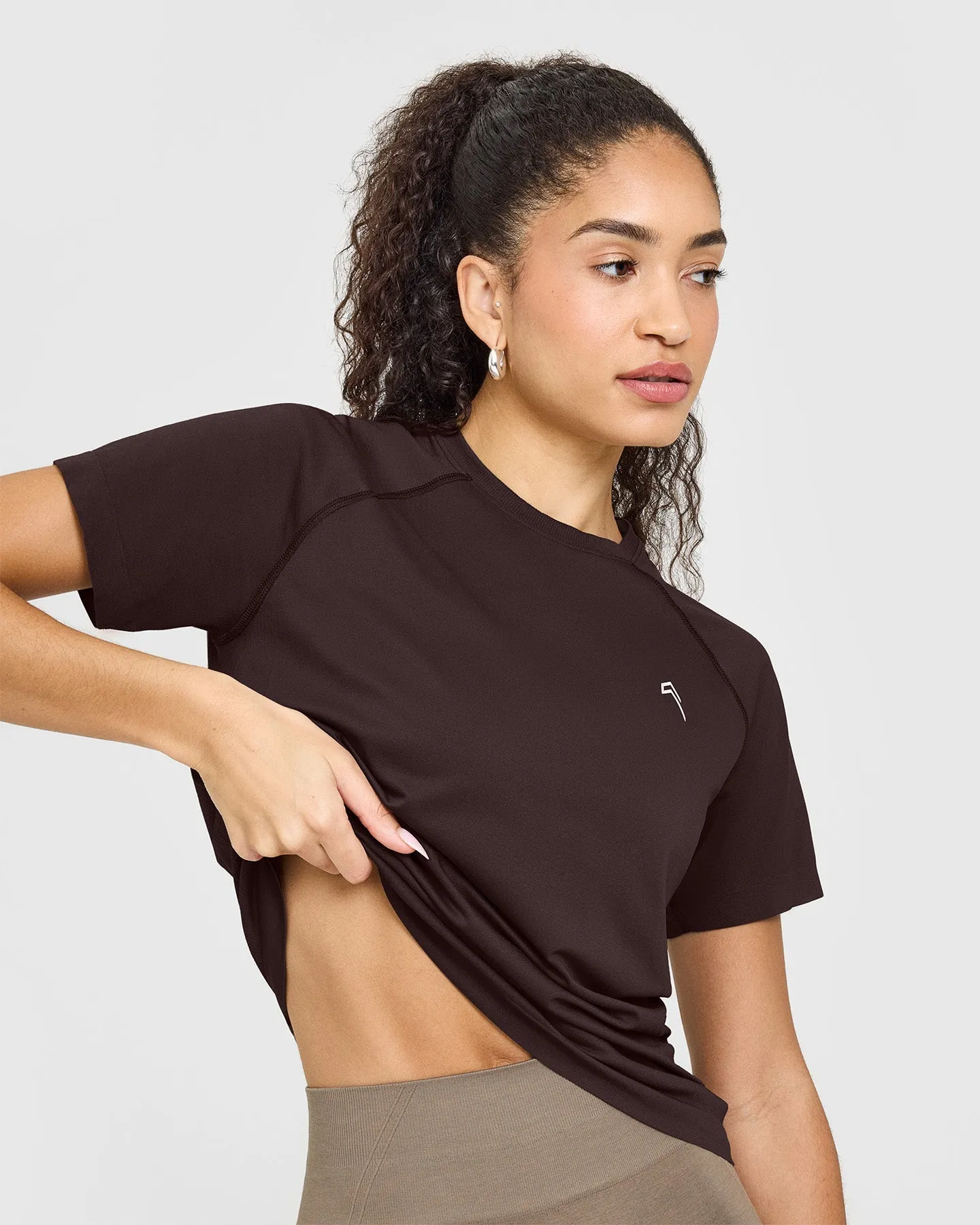 Go To Seamless Loose Top | Plum Brown