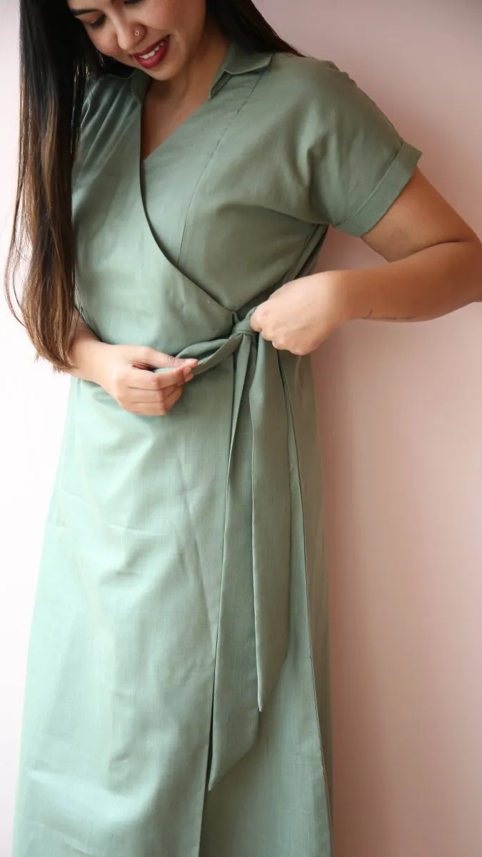 Guava garden wrap dress|Maternity|Fruitful journey|All us women