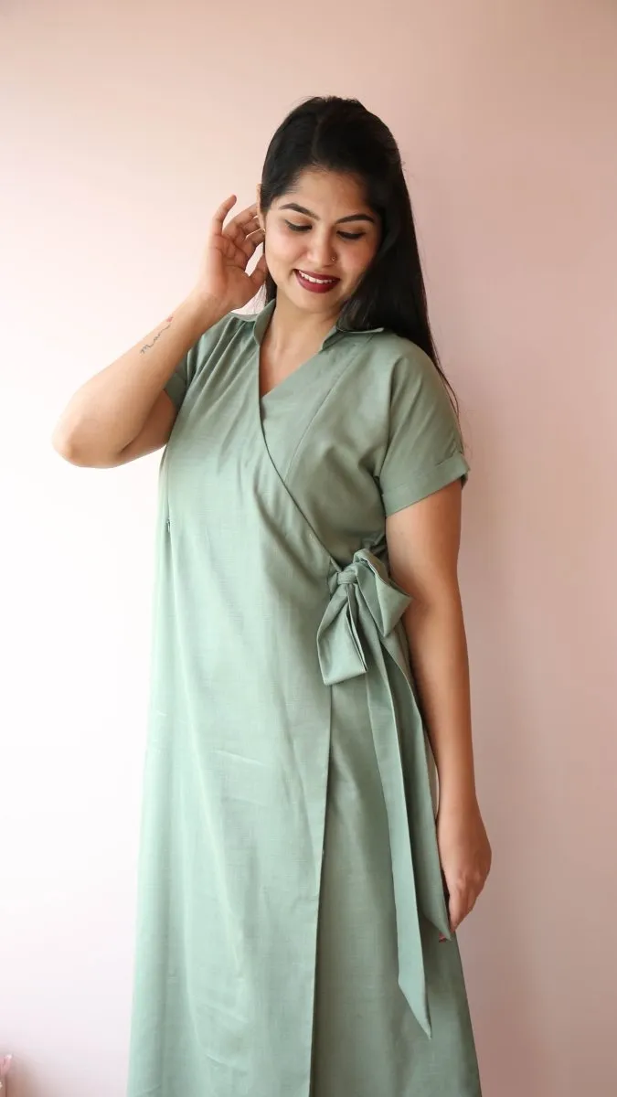 Guava garden wrap dress|Maternity|Fruitful journey|All us women