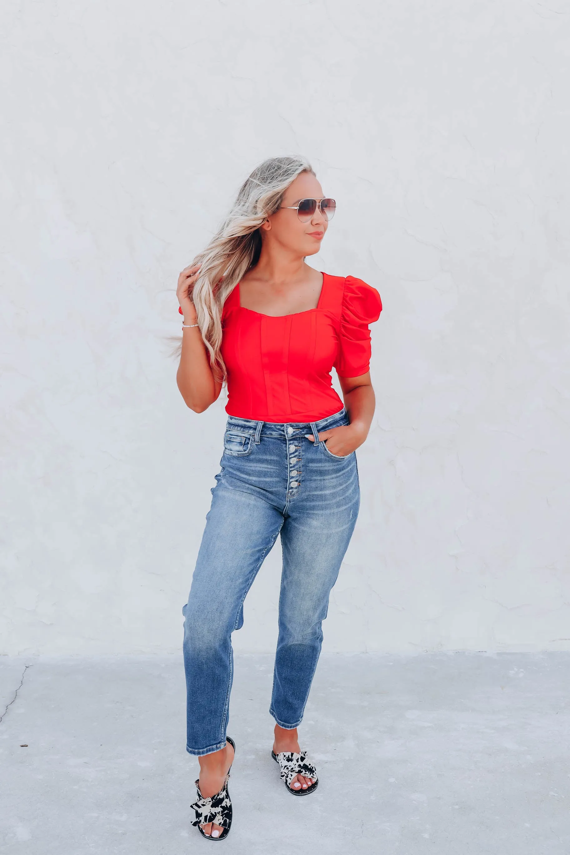 Hello Gorgeous Bodysuit - Red