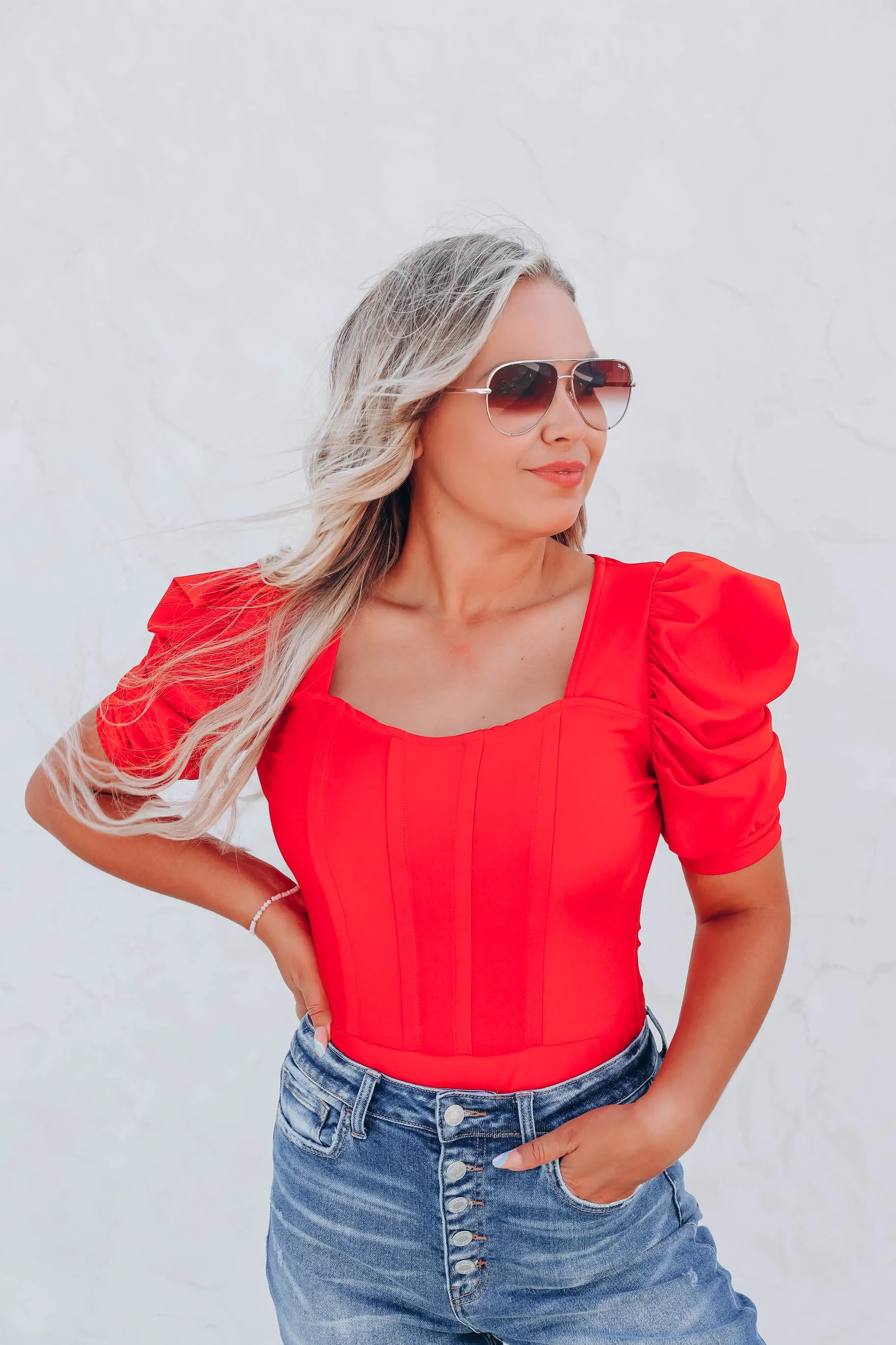 Hello Gorgeous Bodysuit - Red