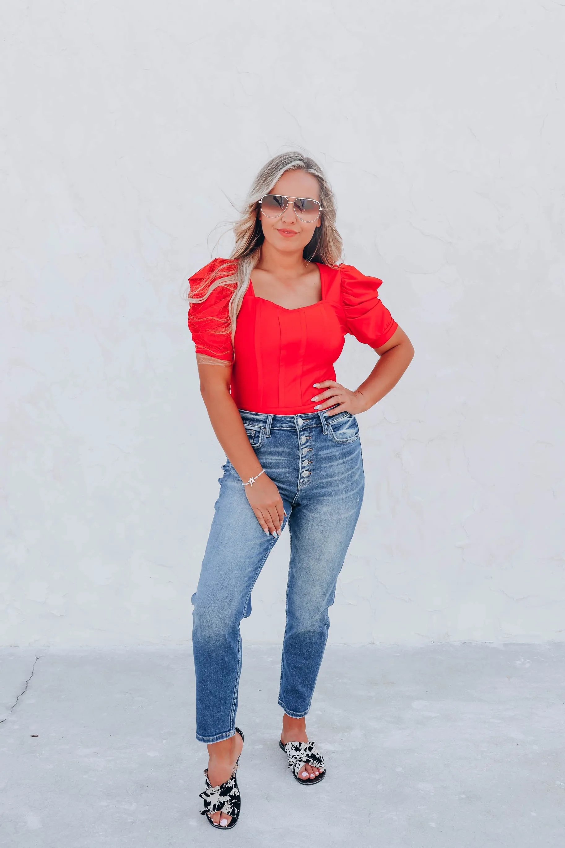Hello Gorgeous Bodysuit - Red