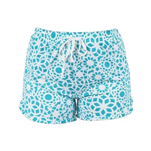 Hello Mello Leisure Time Tranquil Turquoise Lounge Shorts Medium/Large