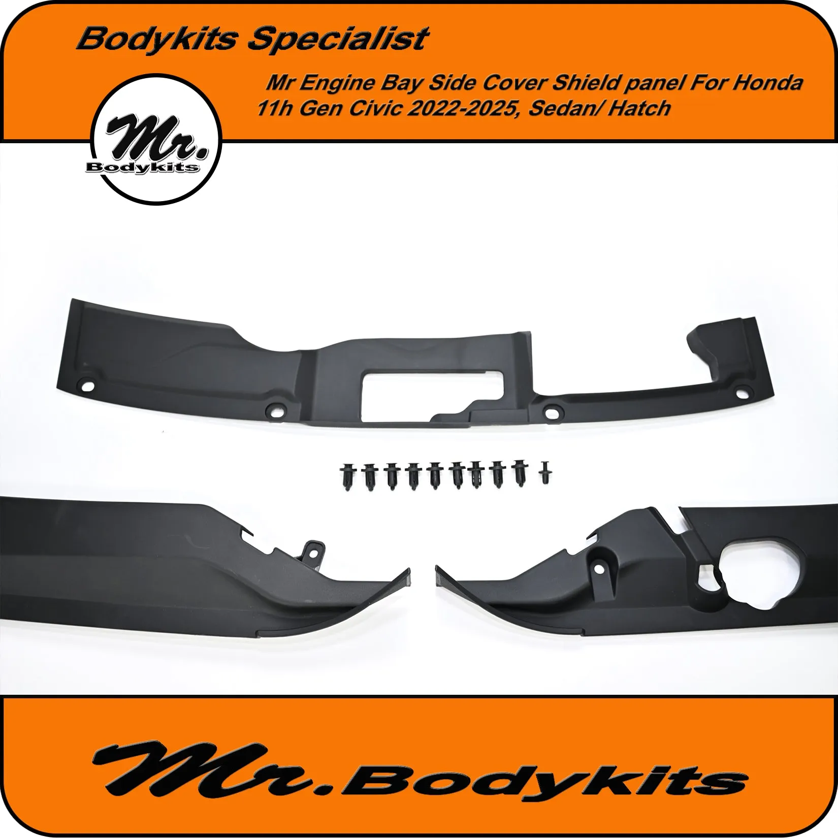 Honda Civic 2022-2025 11th Gen Engine Room Side Panel Covers Shield