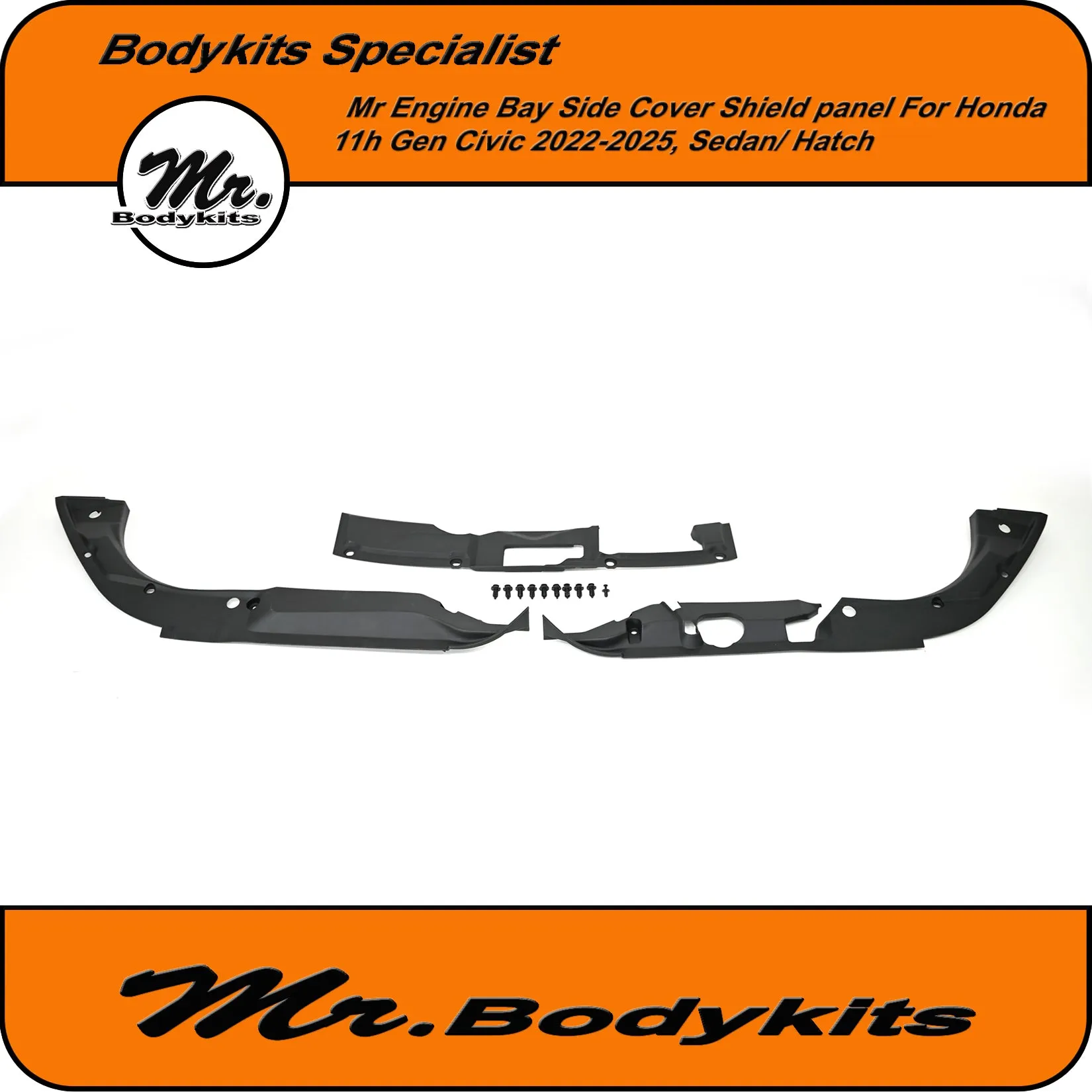 Honda Civic 2022-2025 11th Gen Engine Room Side Panel Covers Shield