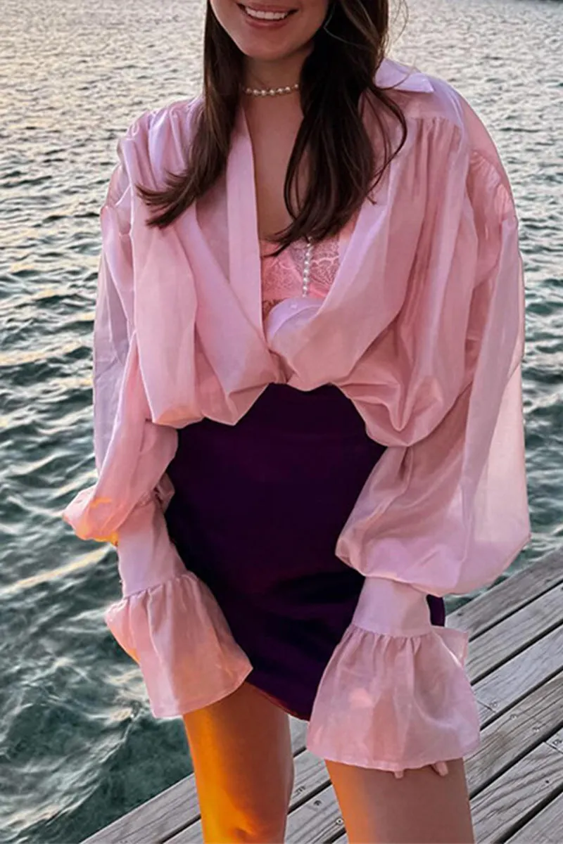 HTT1102 Parisian Luxe Blouse Top