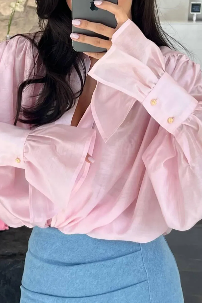 HTT1102 Parisian Luxe Blouse Top