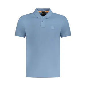 Hugo Boss Light Blue Cotton Men Polo Shirt