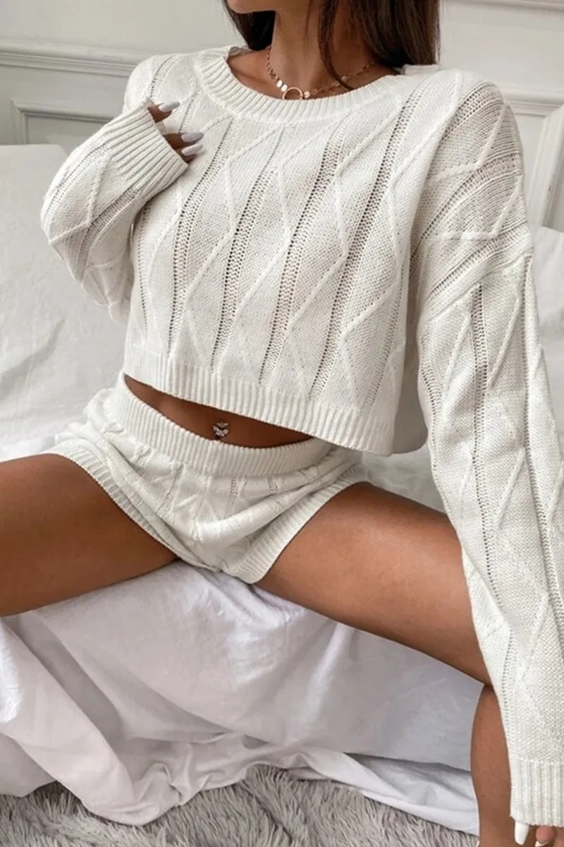 HUR1191 Cable Knit Lounge Set