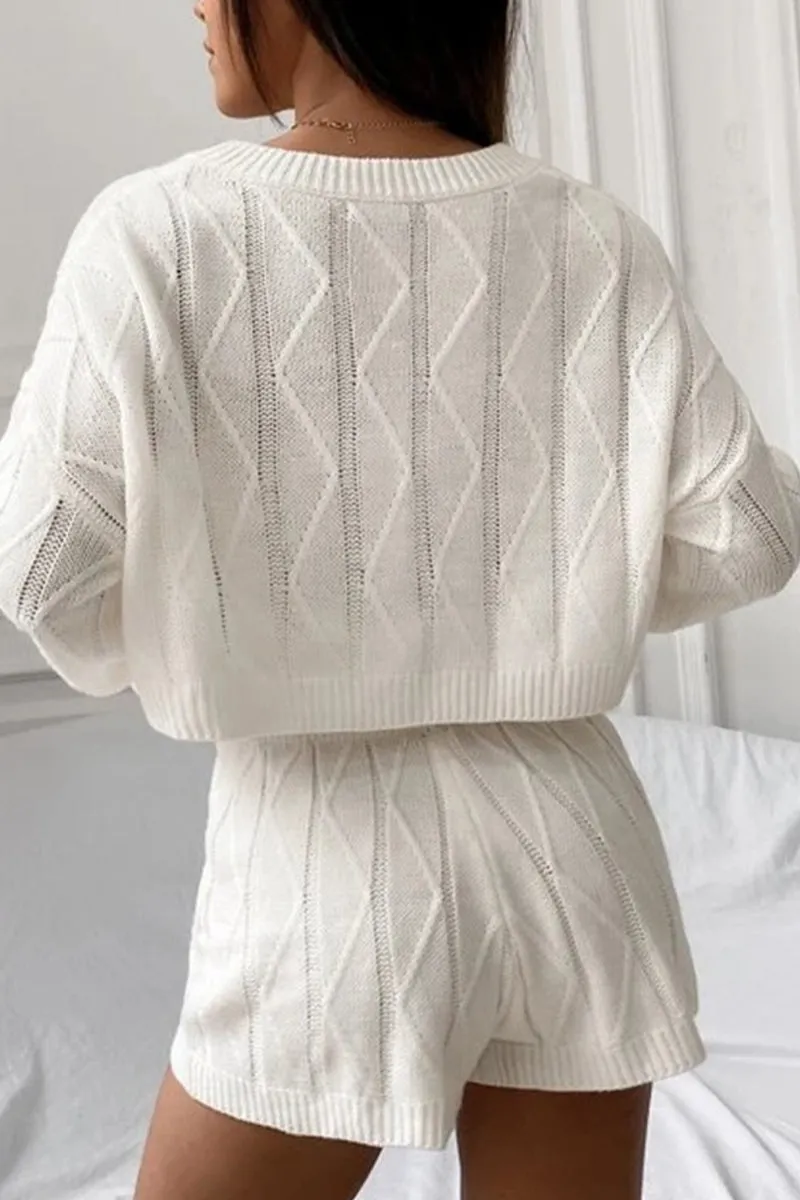 HUR1191 Cable Knit Lounge Set