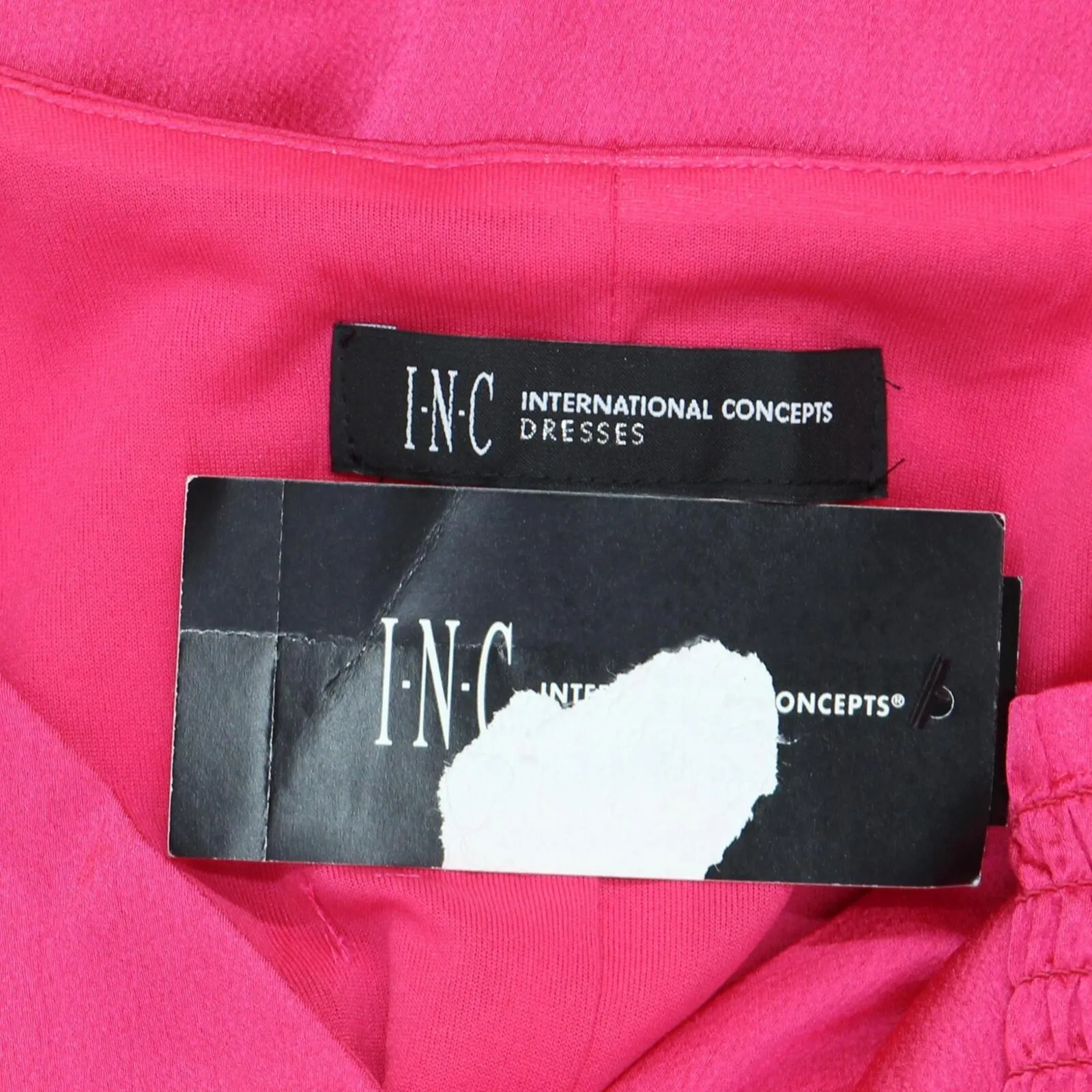 Inc International Concepts Surplice-Neck Smocked-Cuff Maxi Dress Electric Pink 2
