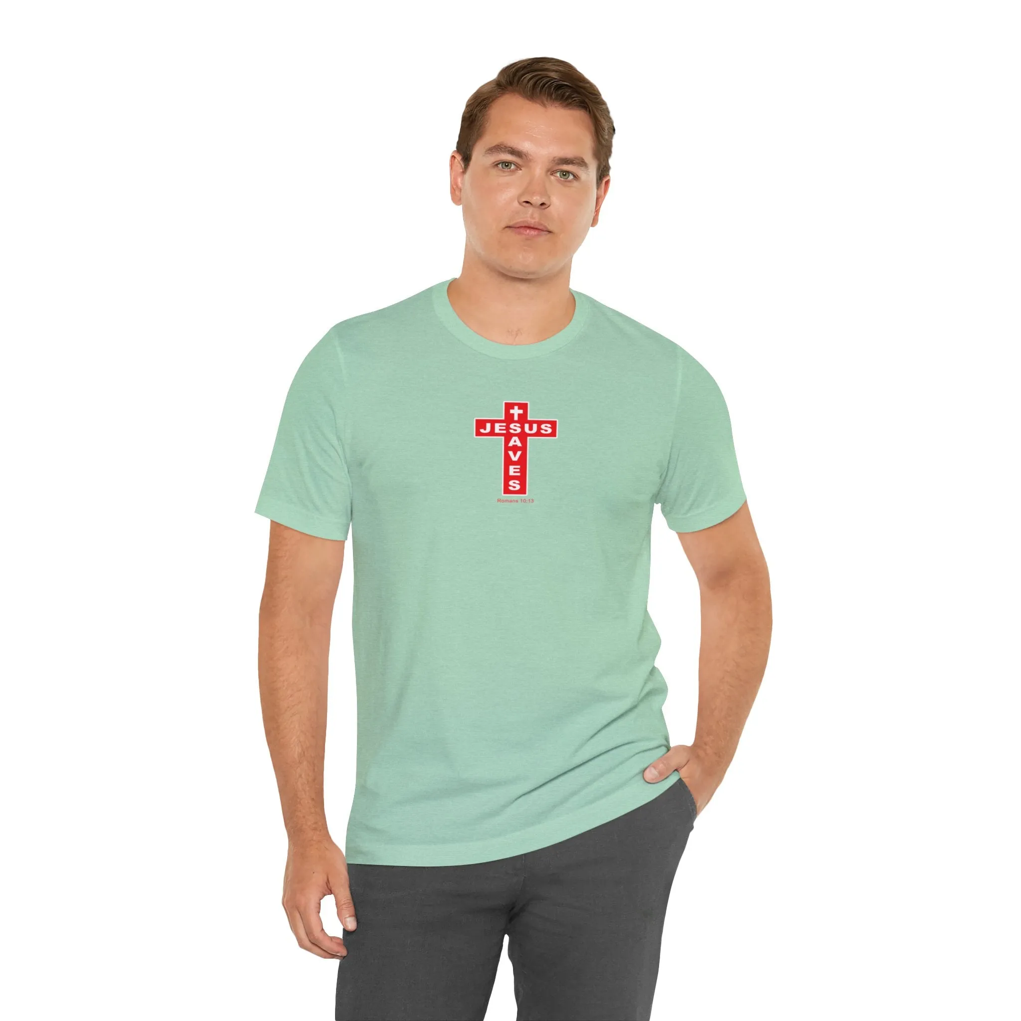 Jesus Saves Men Unisex Jersey Short Sleeve Tee