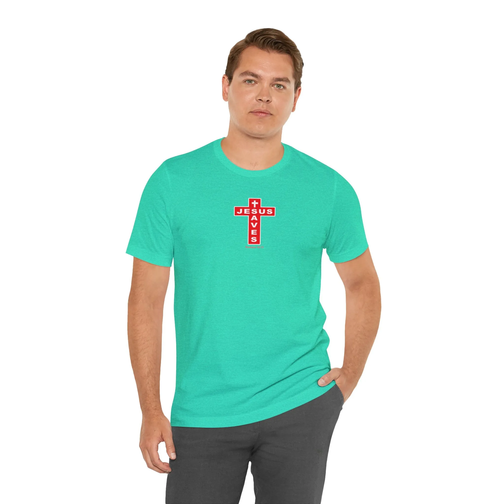 Jesus Saves Men Unisex Jersey Short Sleeve Tee