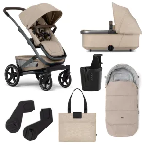 Joolz Geo3 Classic Bundle - Sandy Taupe with Cybex Cloud T i-Size Car Seat and Rotating Base T