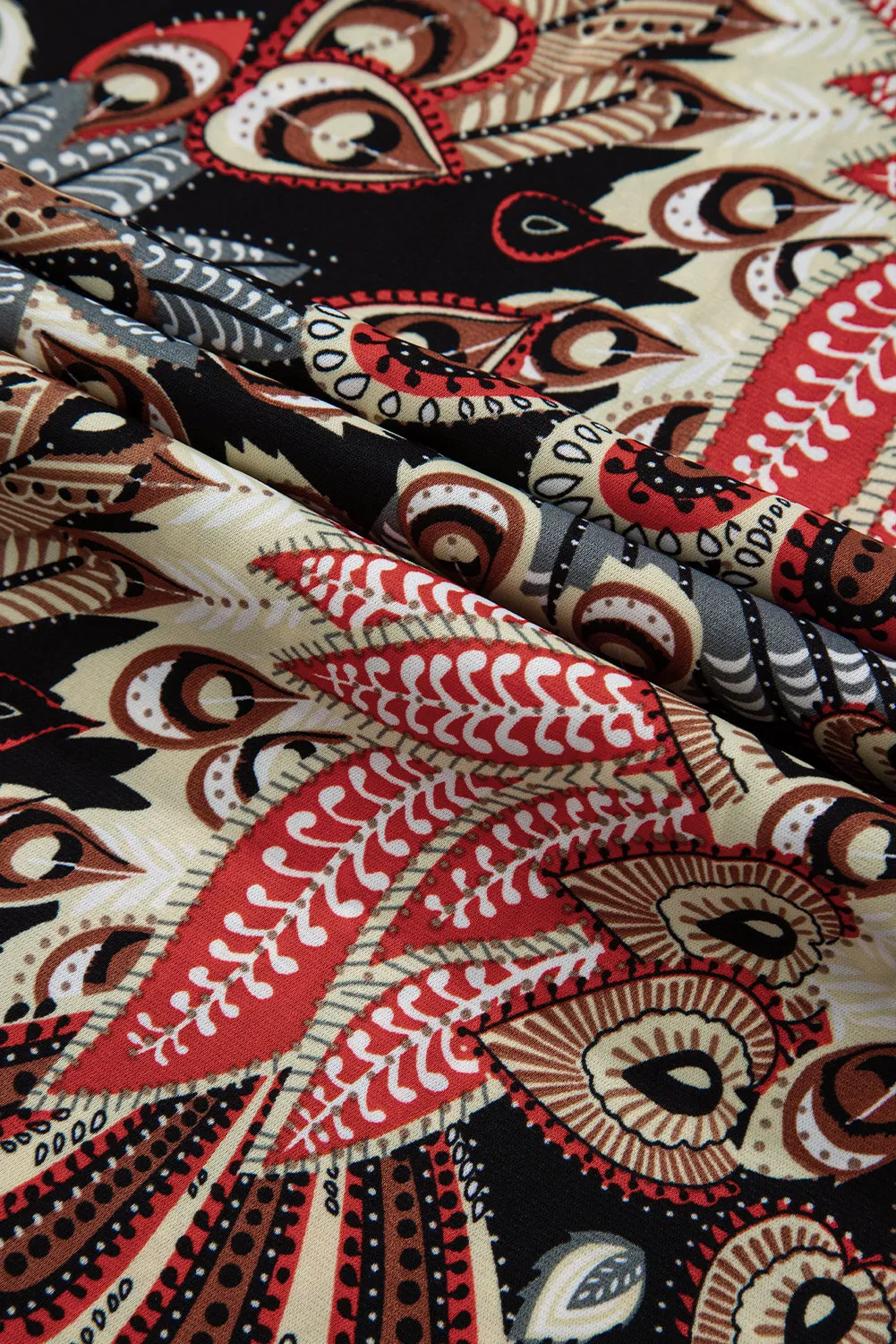 KaleaBoutique Floral Print V Neck Wrap High Waist Maxi Dress