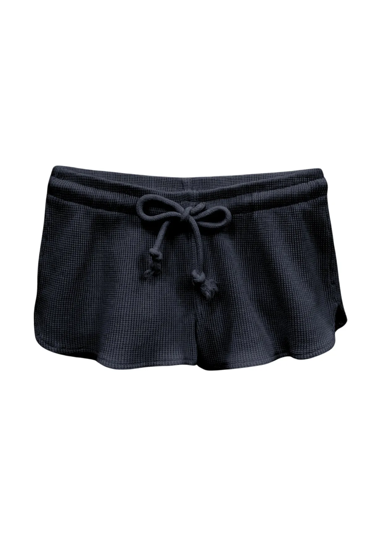 KatieJ NYC - Tween - Black Brynn Waffle Lounge Shorts