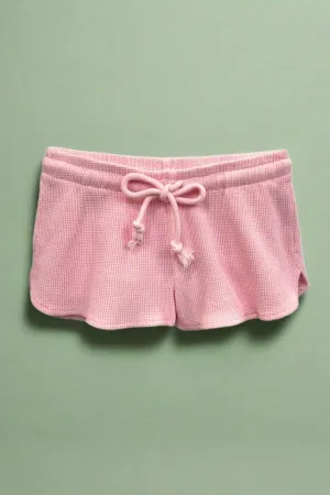 KatieJ NYC - Tween - Petal Pink Brynn Waffle Lounge Shorts