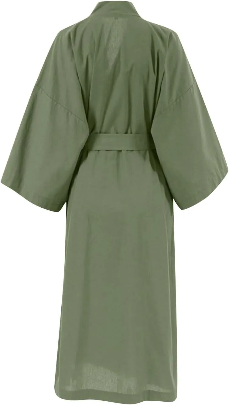 Khaki Loose Cotton Nightgown
