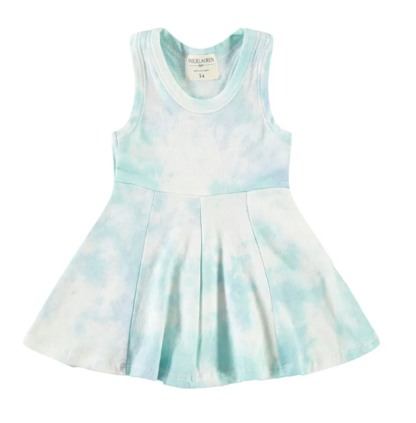 Kid Lightweight French Terry Tank Tie Dye Swing Dress