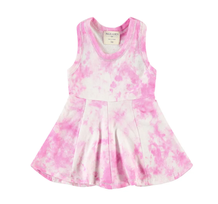 Kid Lightweight French Terry Tank Tie Dye Swing Dress