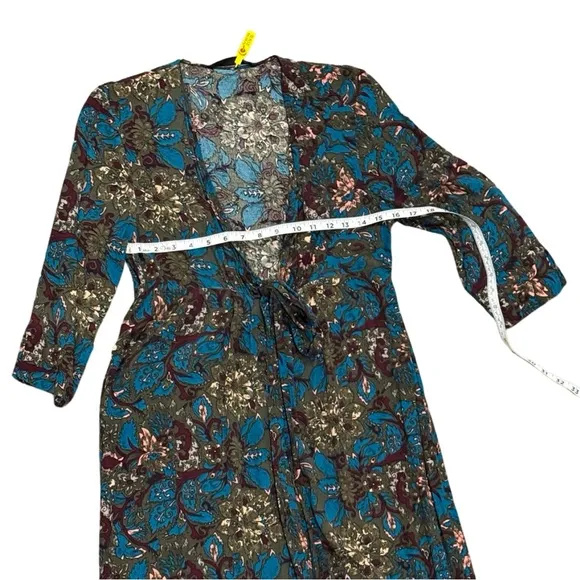 Knot Sisters Asymmetrical High Low Button down Boho Chic Wrap Style Dress Size M
