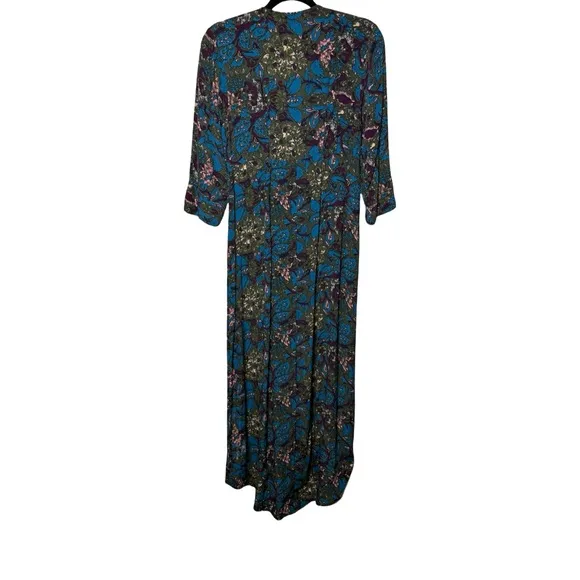 Knot Sisters Asymmetrical High Low Button down Boho Chic Wrap Style Dress Size M