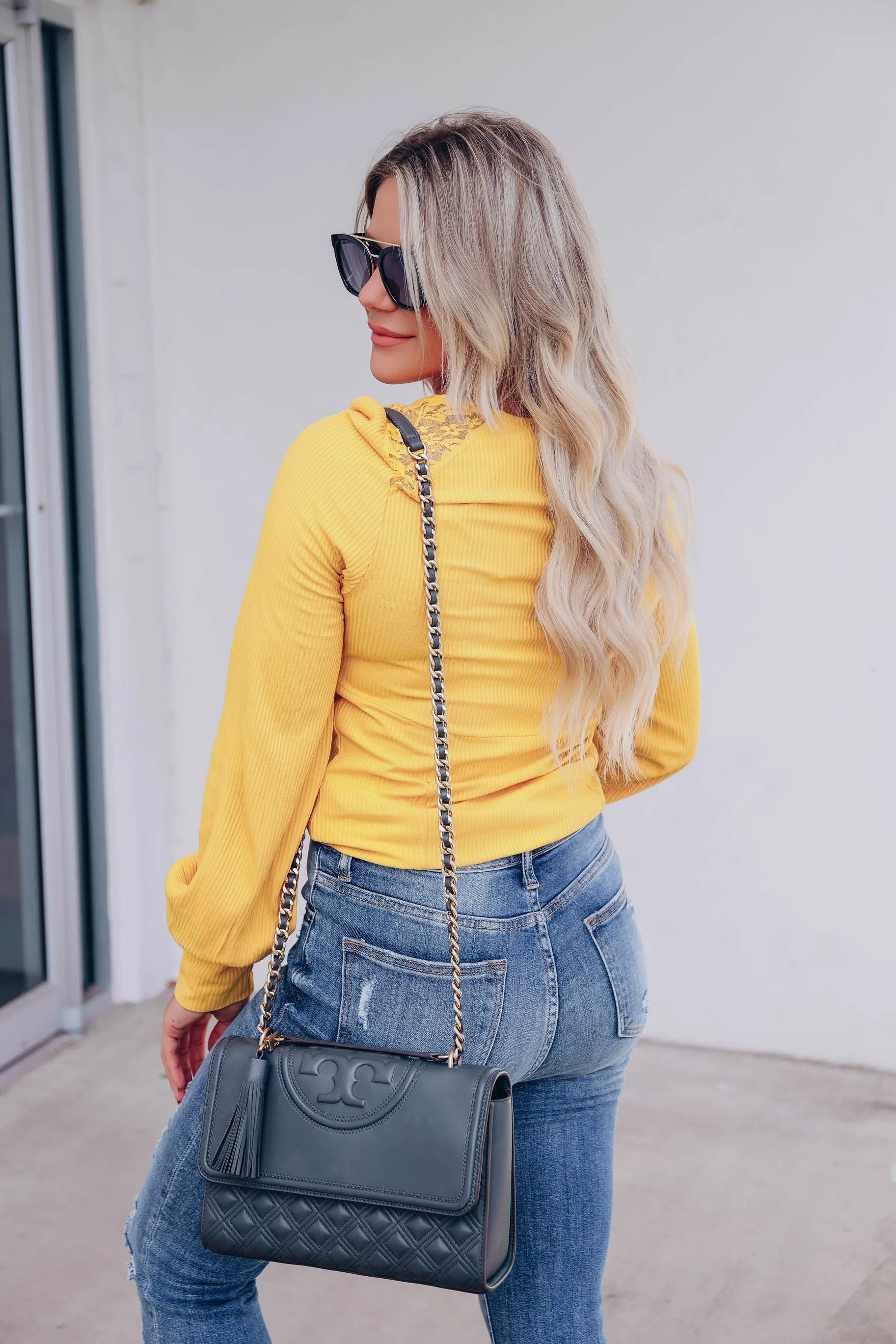 La Presa Square Neck Top - Mustard