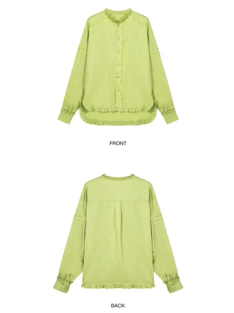 Lace Patchwork Loose Shirt【s0000010027】