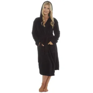 Ladies Soft Feel Hooded Robe