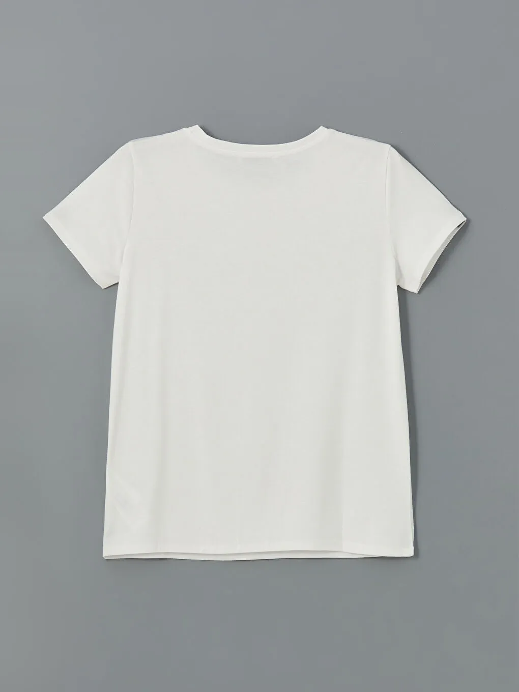 LCWAIKIKI Classic Ecru Crew Neck Printed Women T-Shirt