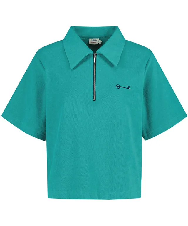 LE SONNET  Cotton Candy Polo T - Emerald Green