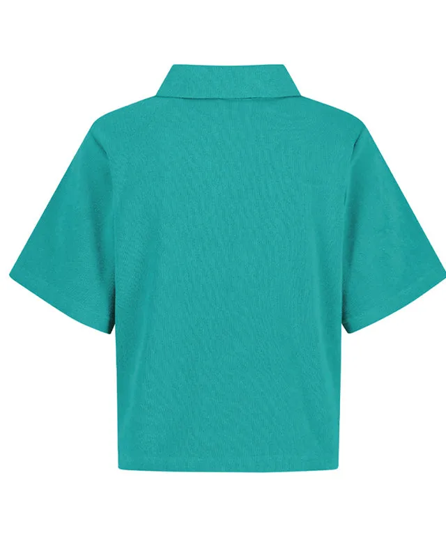 LE SONNET  Cotton Candy Polo T - Emerald Green