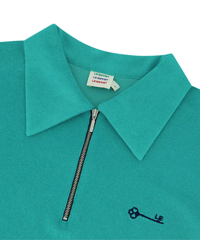 LE SONNET  Cotton Candy Polo T - Emerald Green