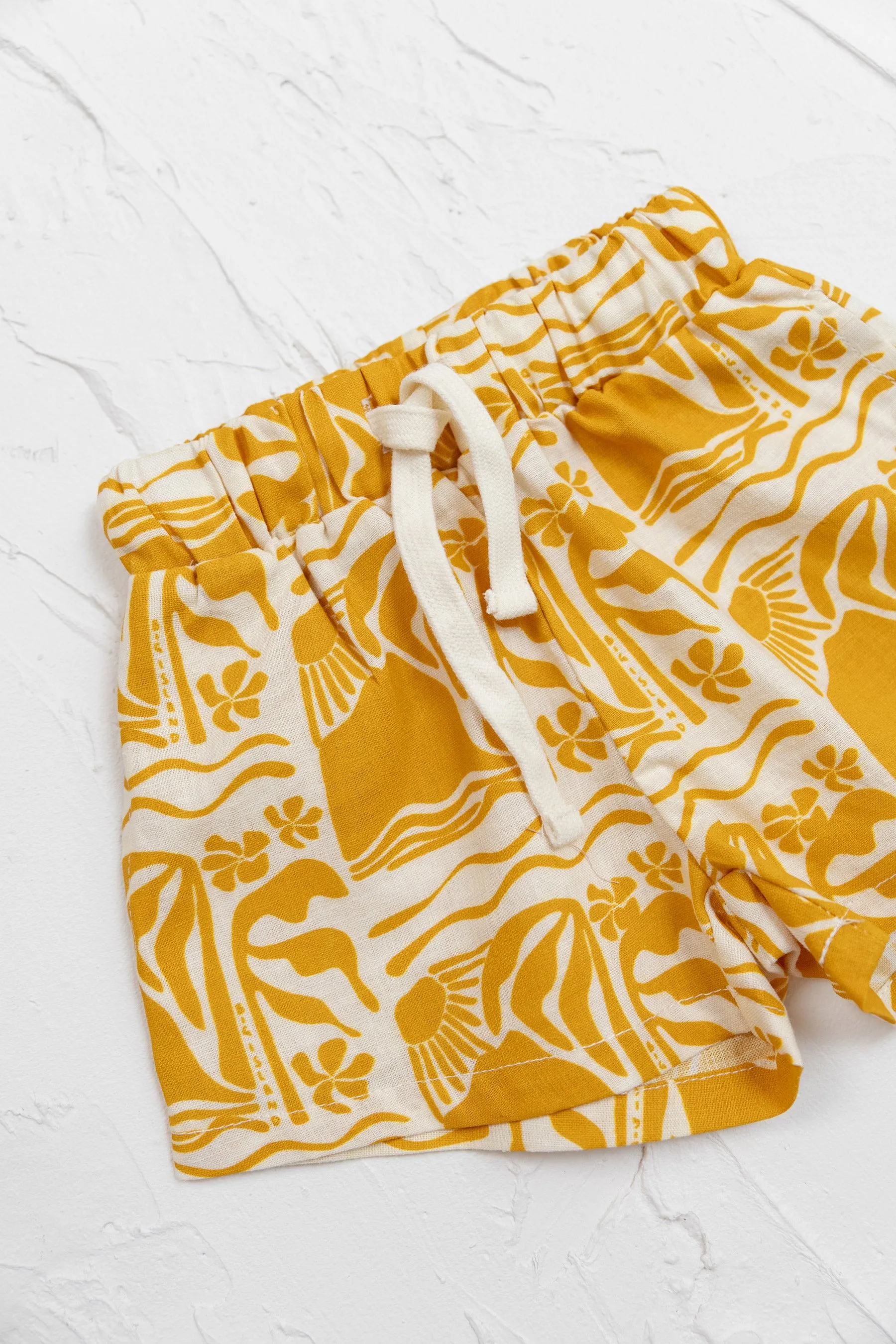 Linen Shorts - Mustard