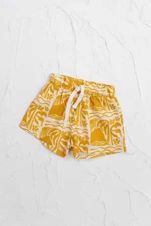Linen Shorts - Mustard