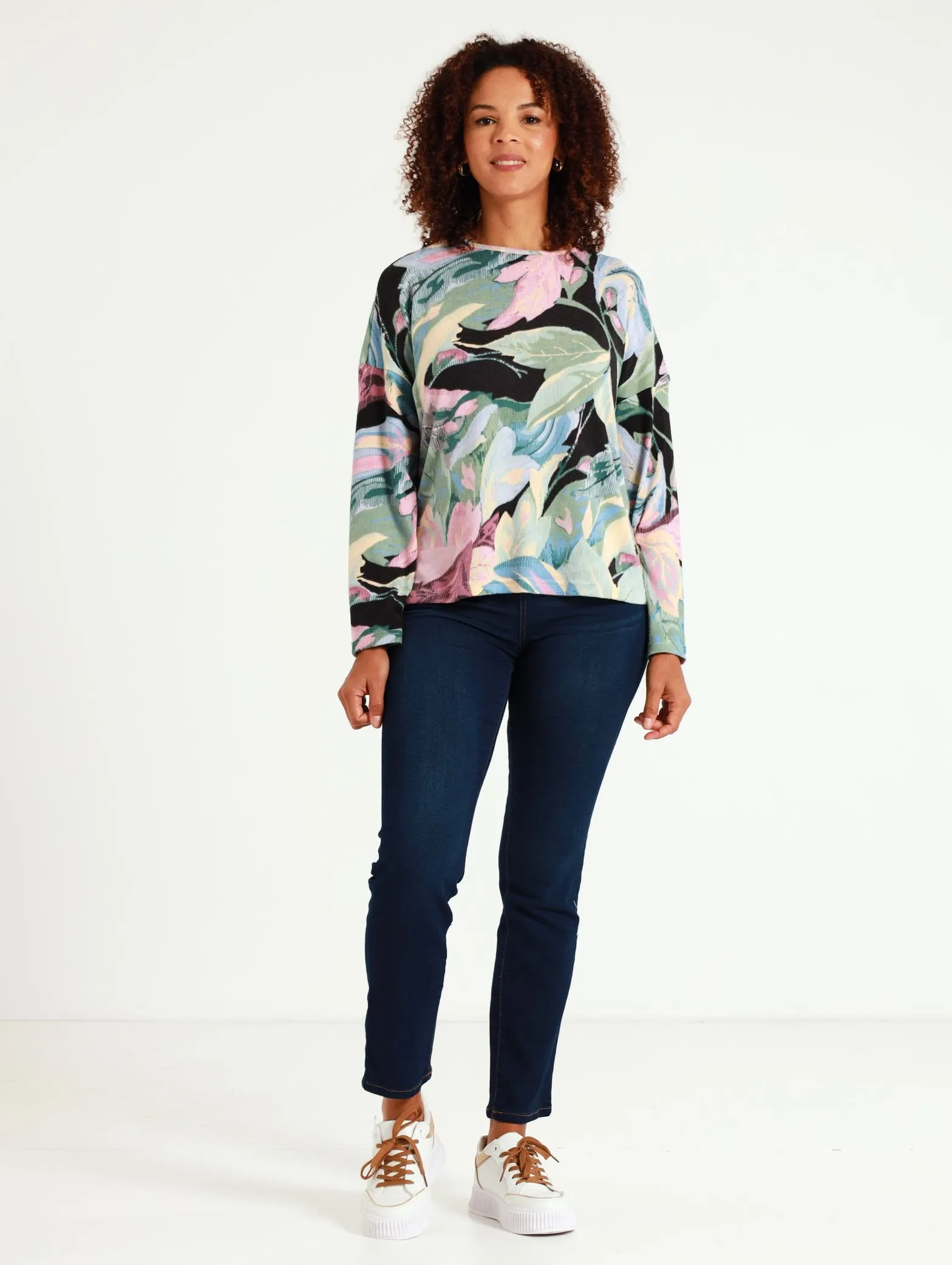 Long Sleeve Loose Drop Shoulder Top