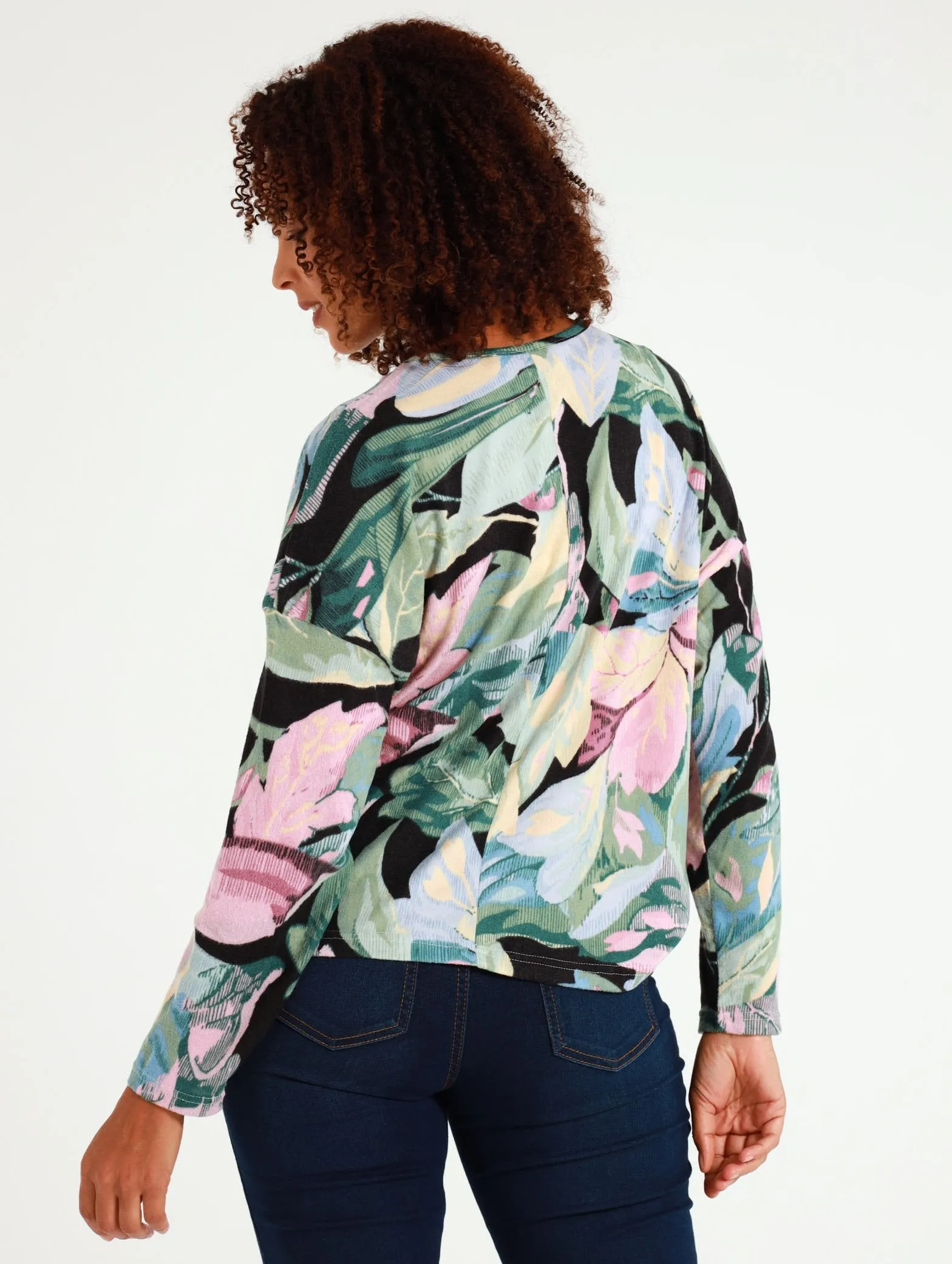 Long Sleeve Loose Drop Shoulder Top