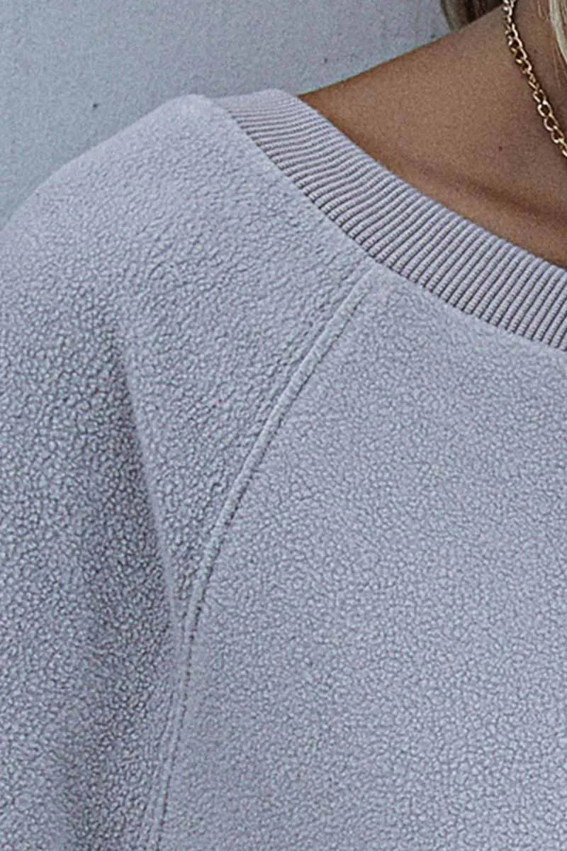 Loose Padded Round Neck Top