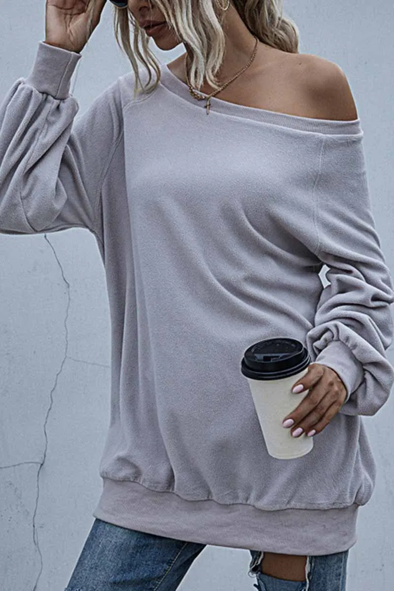 Loose Padded Round Neck Top