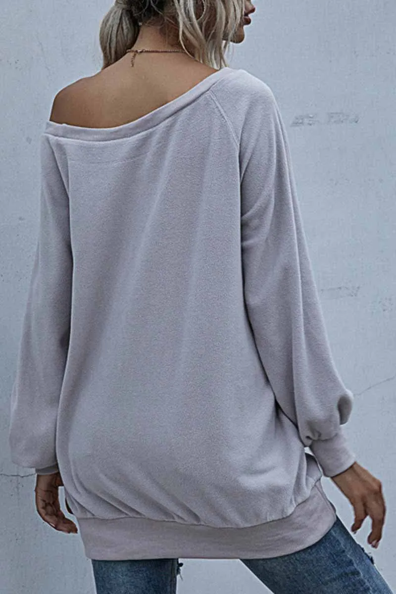 Loose Padded Round Neck Top