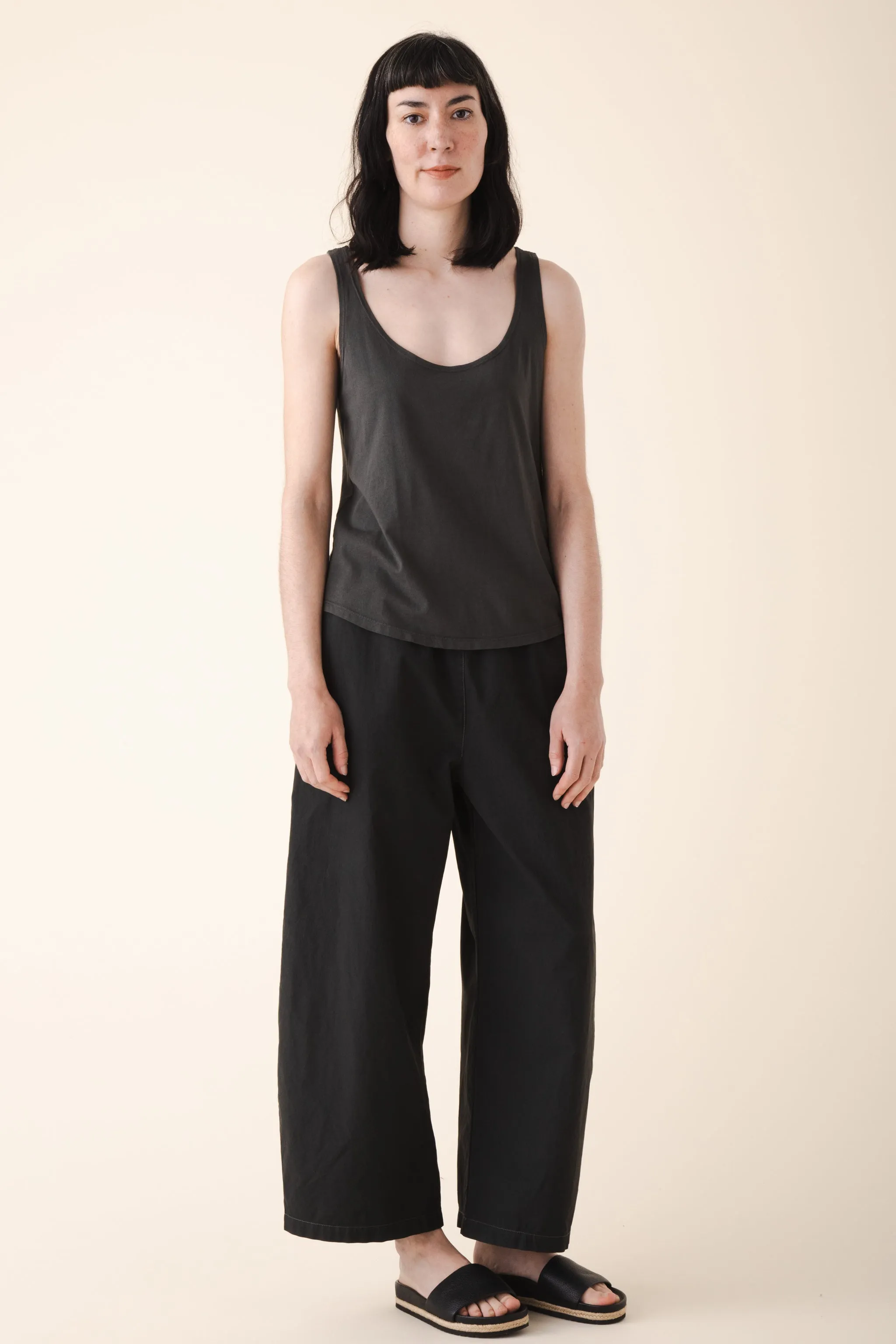 loose tank - organic cotton in dark green