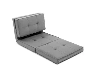 Lounge Sofa Bed Floor Couch Chaise Chair Recliner Futon Folding Grey