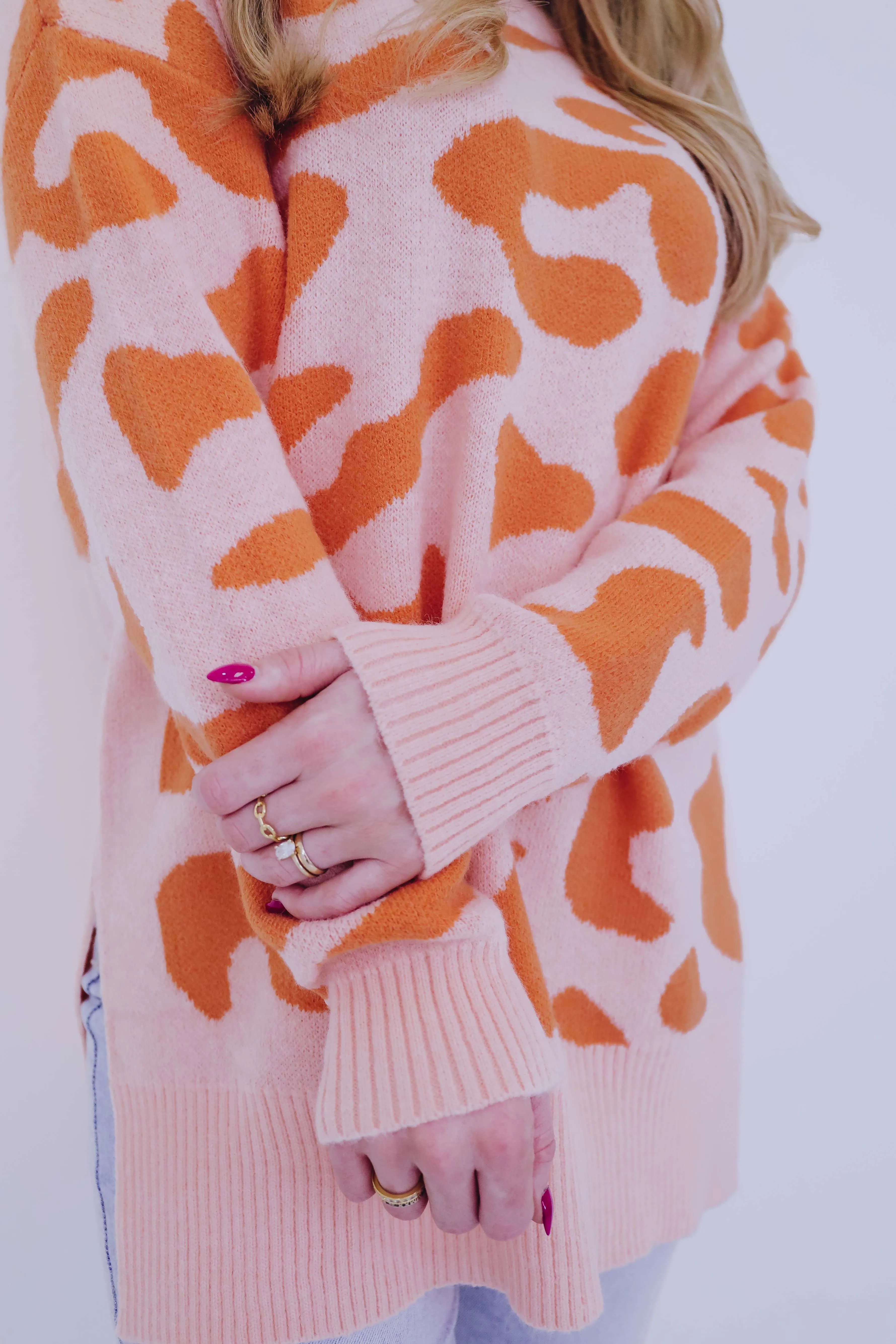 Luka Leopard Print Mock Neck Sweater