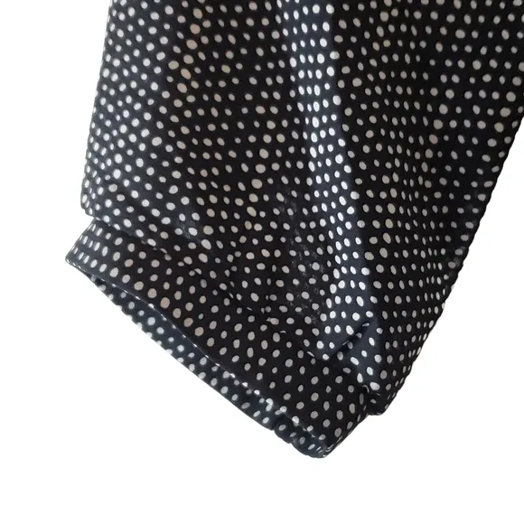 Lush Nordstrom Dot Print Wrap Style Lined Dress black white pre-owned Small