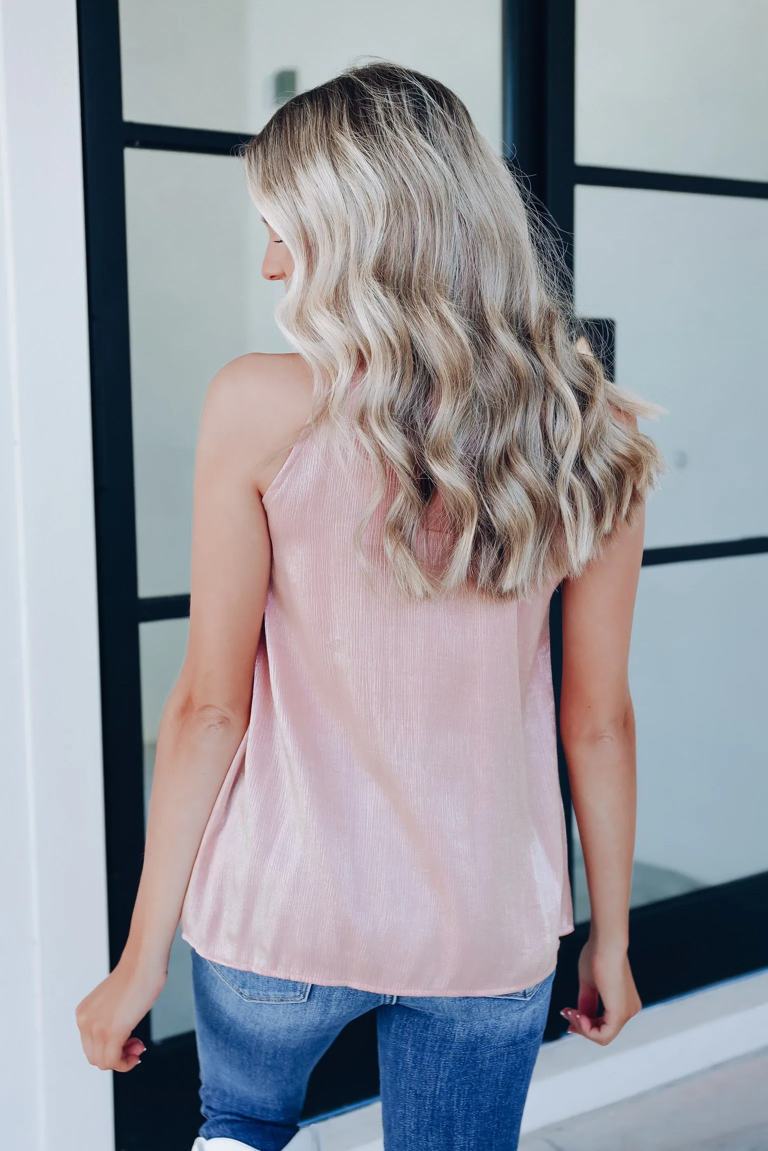 Maggie Mock Neck Chiffon Blouse