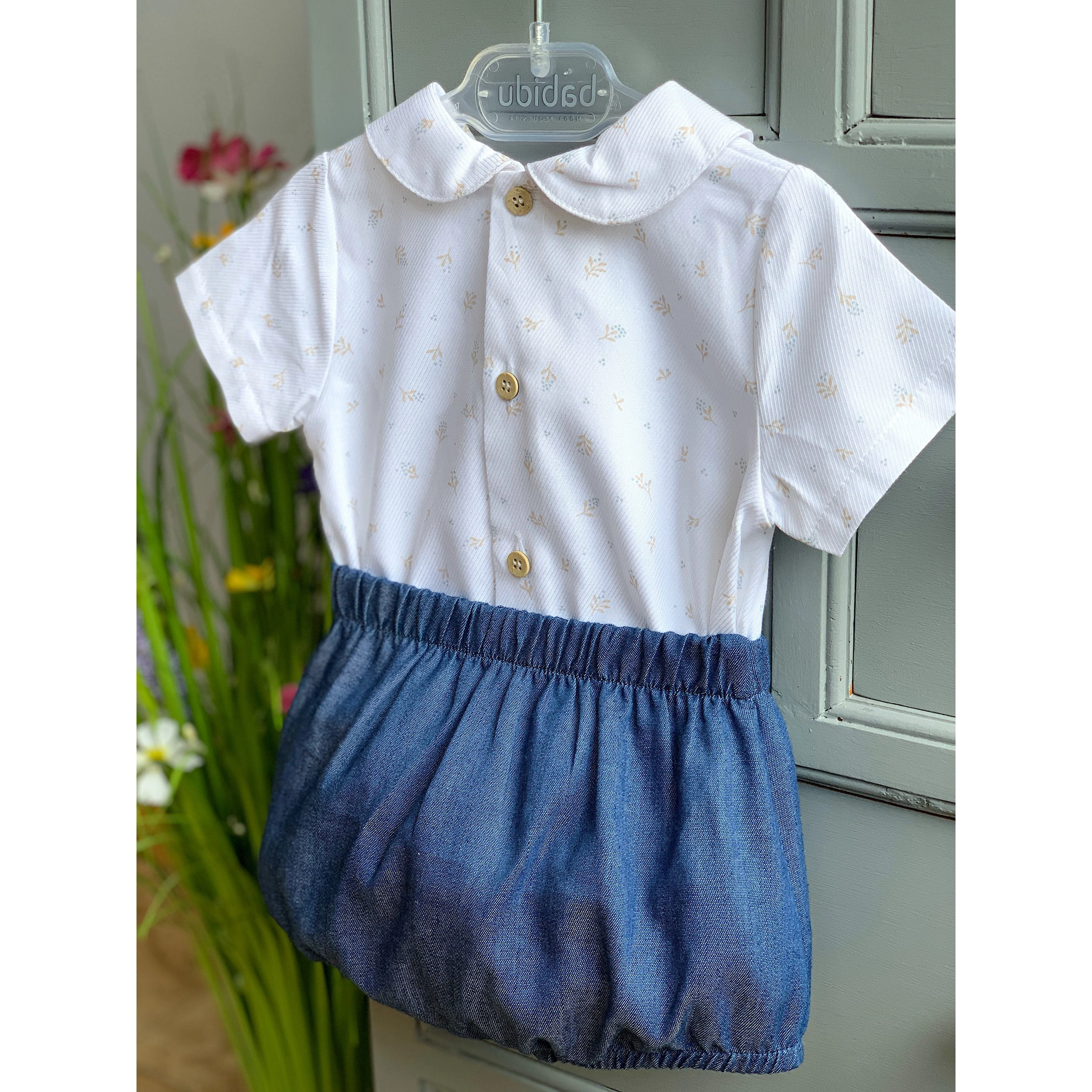 M&J EXCLUSIVE | Denim Blue Floral Shirt & Jam Pants