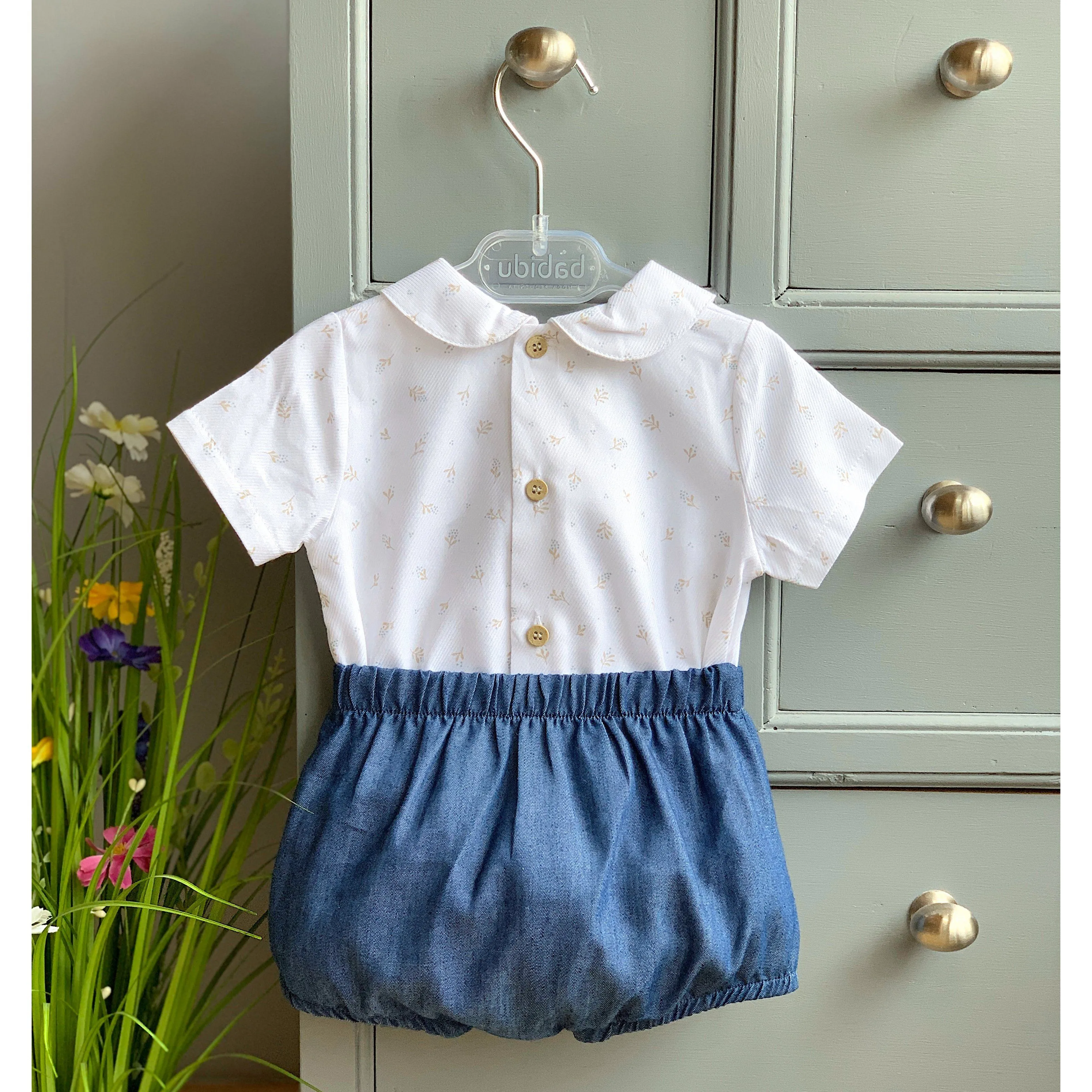 M&J EXCLUSIVE | Denim Blue Floral Shirt & Jam Pants