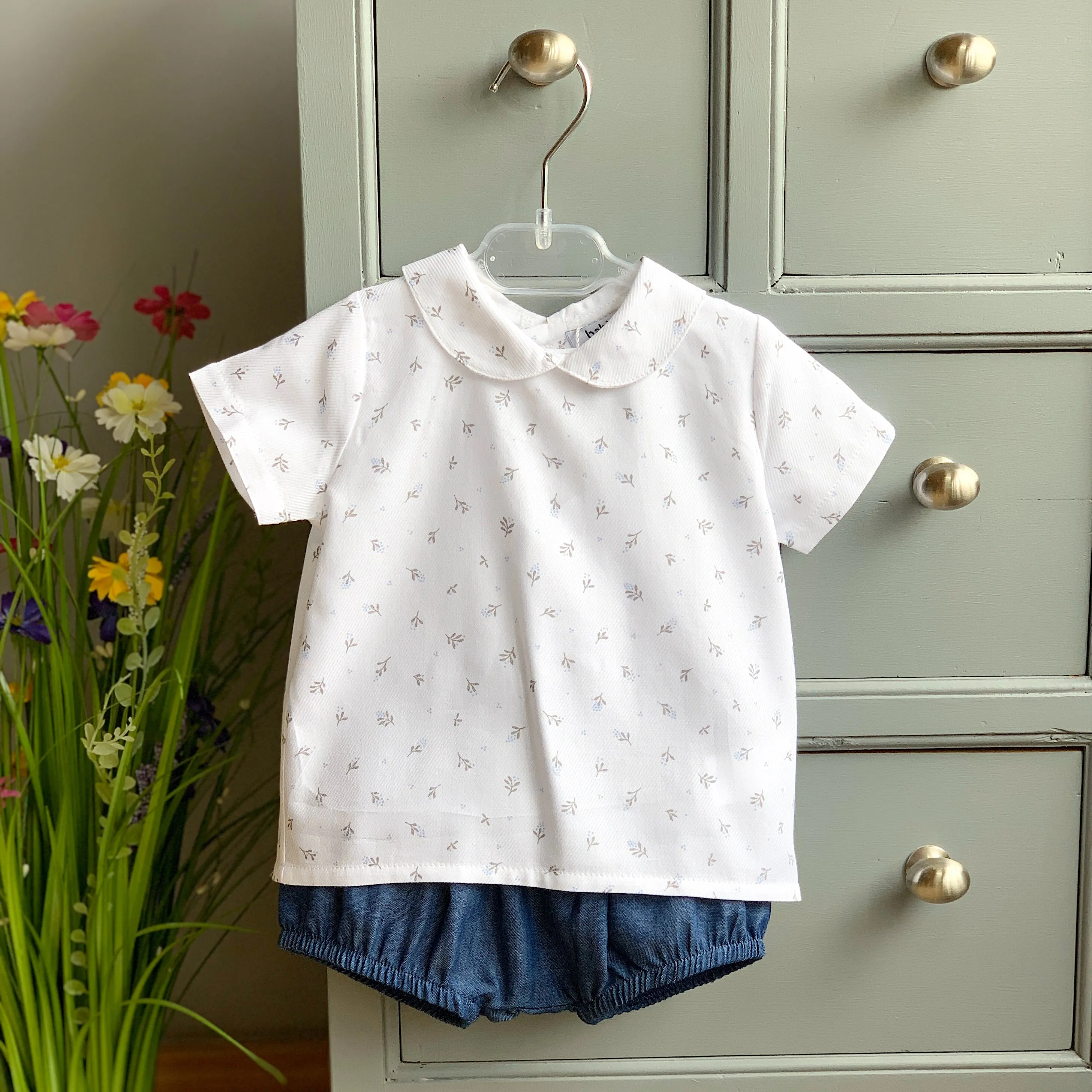 M&J EXCLUSIVE | Denim Blue Floral Shirt & Jam Pants
